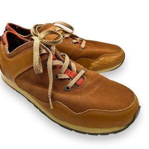 Forsake Lewis Leather & Canvas Casual Activewear Sneakers, Tan, Size 11.5